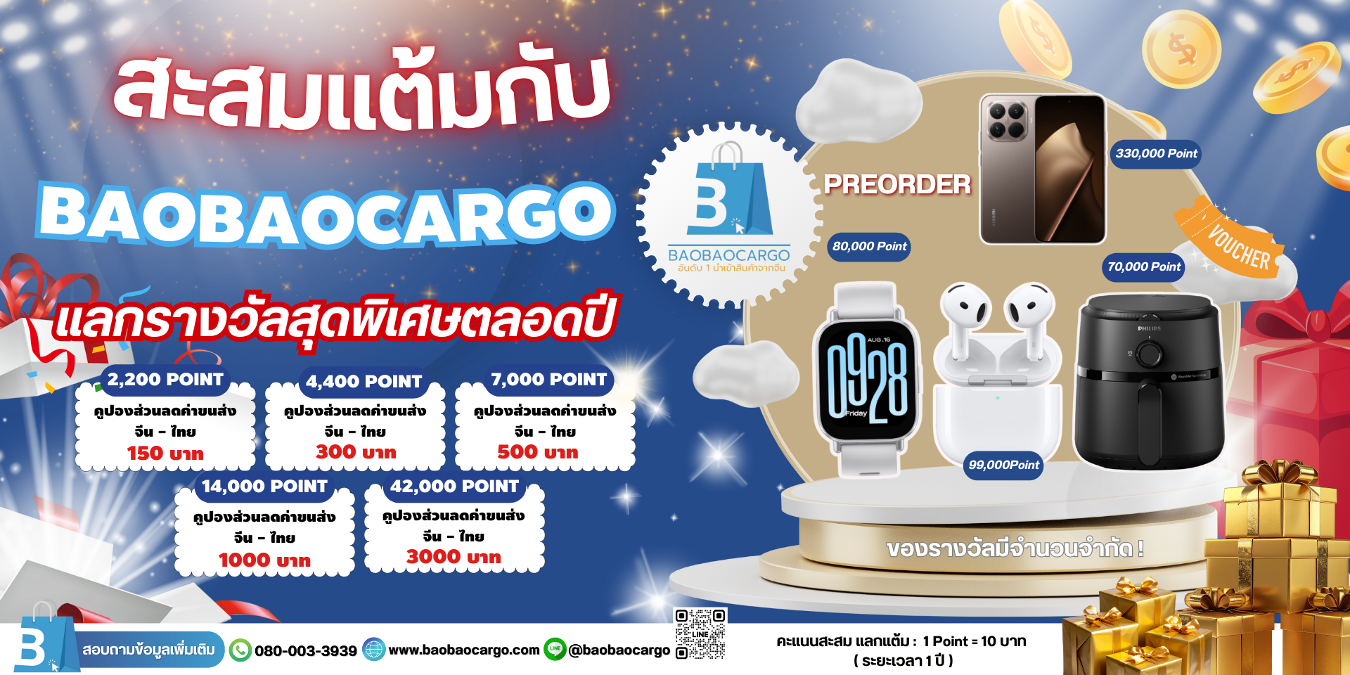 BAOBAOCARGO ให้ทุกการส่งมีค่า แลกของรางวัลสุดพิเศษตลอดปี!